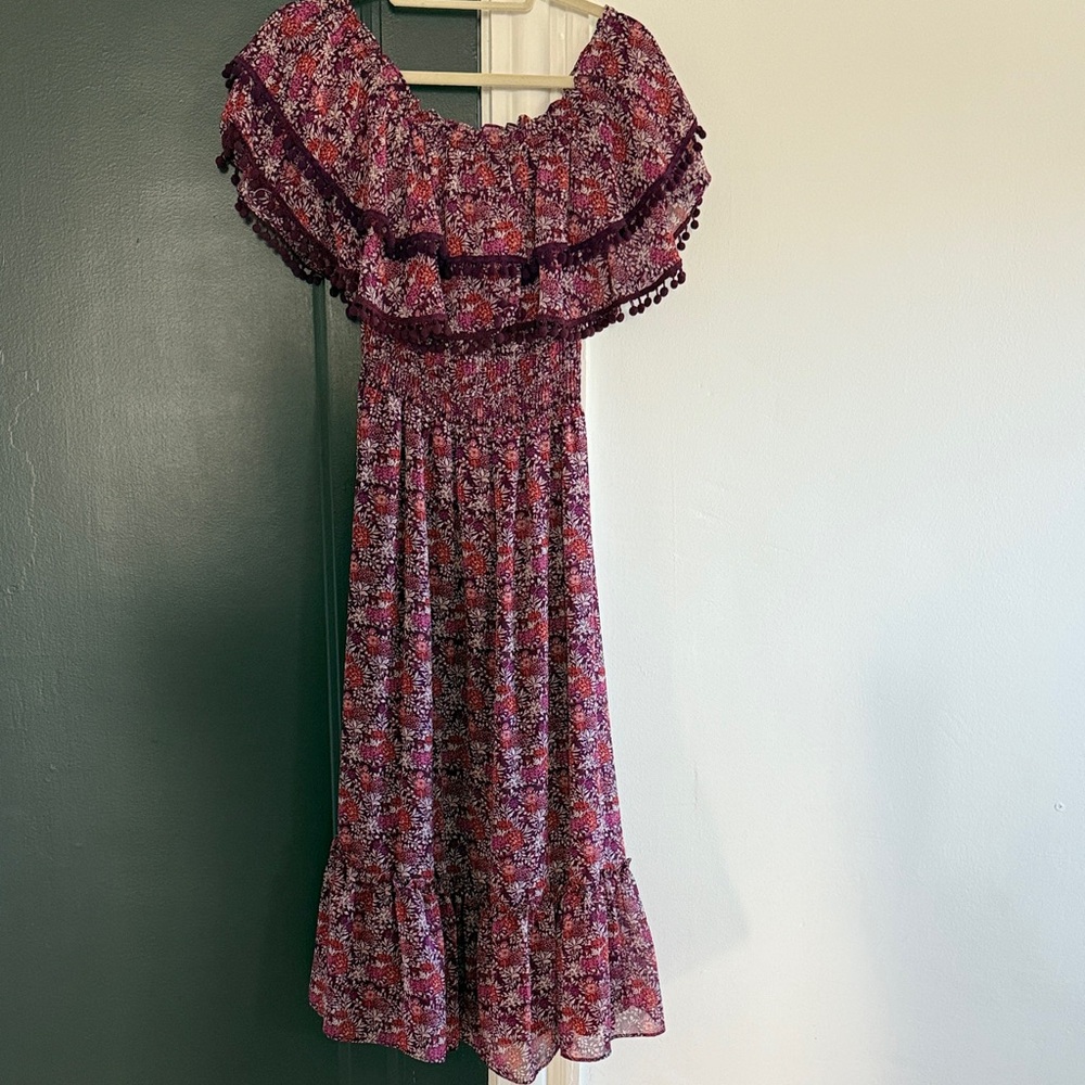 Misa Los Angeles Floral Off-Shoulder Dress- Sz S